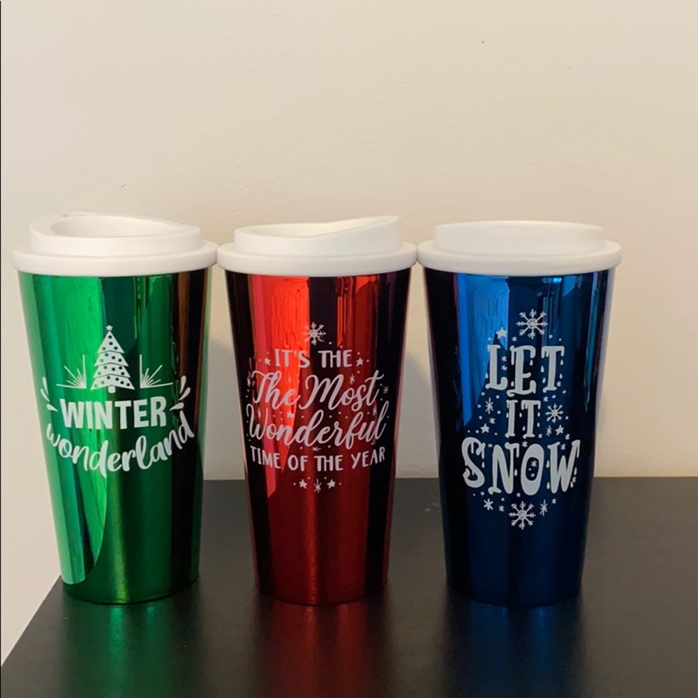 3 Ct 16 oz Christmas Tumblers BPA free